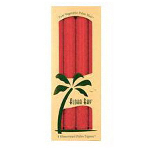 Aloha Bay Palm Tapers Red 9 Inches Candles, Unscented - 4 Ea